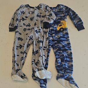Absorba Gray and Blue Construction Footies